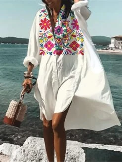 Women's Shirt Dress Casual Dress Swing Dress Mini Dress Outdoor Daily Vacation Polyester Fashion Casual Shirt Collar Button Print Long Sleeve Summer Spring Fall 2023 Loose Fit Black Red Blue Floral 6 Women's Shirt Dress Casual Dress Swing Dress Mini Dress Outdoor Daily Vacation Polyester Fashion Casual Shirt Collar Button Print Long Sleeve Summer Spring Fall 2023 Loose Fit Black Red Blue Floral -Cheap Plus Fit Dress Store actwid1682662744736