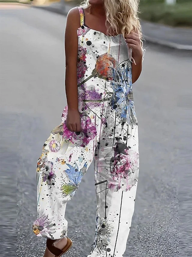 Women's Jumpsuits Utility Casual Summer Solid Color Square Neck Holiday Xmas Traveling Christmas Regular Fit Sleeveless S M L Fall Back To School 10 Women's Jumpsuits Utility Casual Summer Solid Color Square Neck Holiday Xmas Traveling Christmas Regular Fit Sleeveless S M L Fall Back To School - Image 10