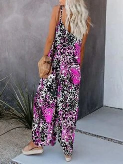 Women's Jumpsuit Pocket Print Leopard V Neck Streetwear Street Daily Regular Fit Sleeveless Royal Blue Fuchsia Orange S M L Summer 22 Women's Jumpsuit Pocket Print Leopard V Neck Streetwear Street Daily Regular Fit Sleeveless Royal Blue Fuchsia Orange S M L Summer -Cheap Plus Fit Dress Store amljmq1682322338147