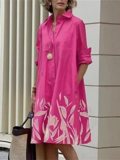 Women's Shirt Dress Casual Dress Midi Dress Outdoor Vacation Polyester Classic Casual Shirt Collar Pocket Long Sleeve Summer Spring Fall 2023 Loose Fit Yellow Dark Pink Red Polka Dot Color Block S M 11 Women's Shirt Dress Casual Dress Midi Dress Outdoor Vacation Polyester Classic Casual Shirt Collar Pocket Long Sleeve Summer Spring Fall 2023 Loose Fit Yellow Dark Pink Red Polka Dot Color Block S M -Cheap Plus Fit Dress Store anrwcg1677046741655