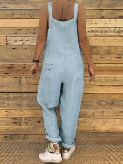 Women's Jumpsuits Casual Fall Maillard Bib Utility Overall Pocket Solid Color Daily Going Out Straight Regular Fit Sleeveless Black Blue Wine S M L Spring Summer 14 Women's Jumpsuits Casual Fall Maillard Bib Utility Overall Pocket Solid Color Daily Going Out Straight Regular Fit Sleeveless Black Blue Wine S M L Spring Summer -Cheap Plus Fit Dress Store anyjri1678181785218