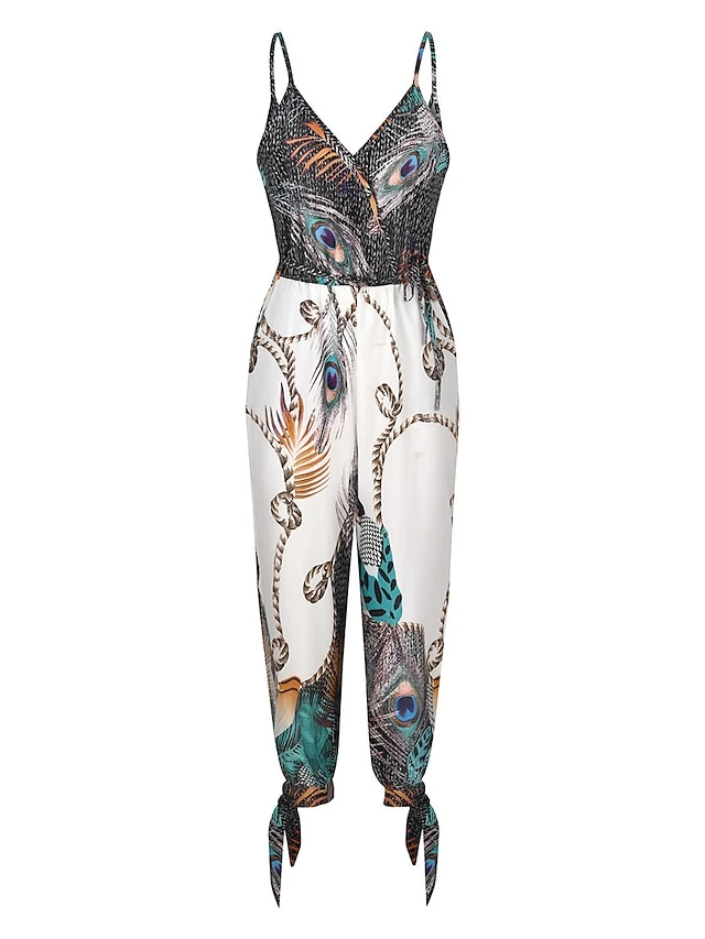 Women's Jumpsuits Casual Summer Lace Up Pocket Plaid V Neck Streetwear Daily Vacation Regular Fit Sleeveless White Yellow Light Green S M L Spring 15 Women's Jumpsuits Casual Summer Lace Up Pocket Plaid V Neck Streetwear Daily Vacation Regular Fit Sleeveless White Yellow Light Green S M L Spring - Image 15