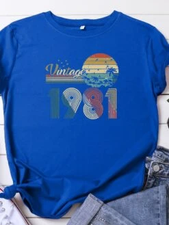 40th Birthday Gifts Women Vintage 1981 Shirt 40 Years Of Being Awesome T-shirt Original Parts Tee Retro Birthday Party Tops(gray2-s) 17 40th Birthday Gifts Women Vintage 1981 Shirt 40 Years Of Being Awesome T-shirt Original Parts Tee Retro Birthday Party Tops(gray2-s) -Cheap Plus Fit Dress Store atcwnr1691572701743