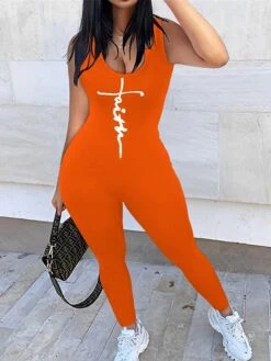 Women's Jumpsuit High Waist Print Print U Neck Active Street Sport Regular Fit Sleeveless Black Orange S M L Summer 5 Women's Jumpsuit High Waist Print Print U Neck Active Street Sport Regular Fit Sleeveless Black Orange S M L Summer -Cheap Plus Fit Dress Store avkyiw1682488418280