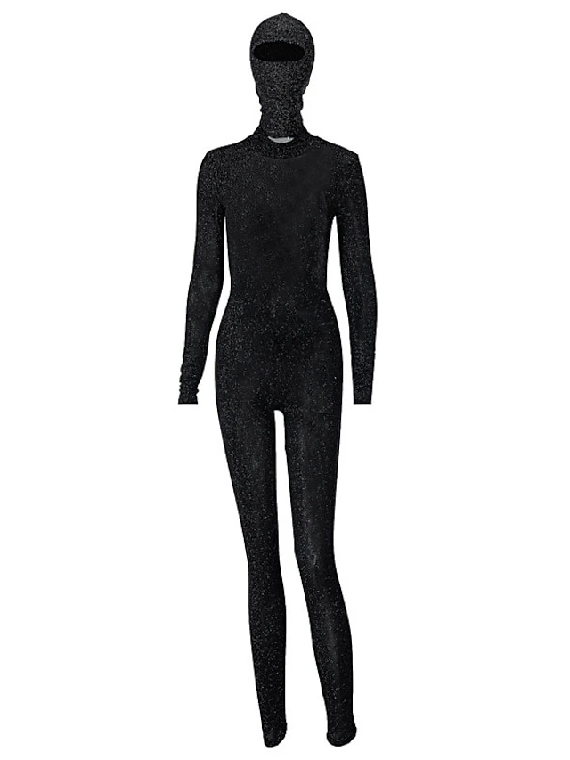 Women's Jumpsuit Backless Turtleneck Streetwear Street Regular Fit Long Sleeve Black S M L Fall 14 Women's Jumpsuit Backless Turtleneck Streetwear Street Regular Fit Long Sleeve Black S M L Fall - Image 14