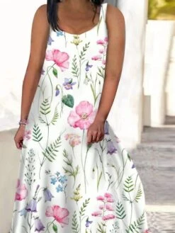 Women‘s Plus Size Curve Casual Dress Swing Dress Tank Dress Floral Long Dress Maxi Dress Sleeveless Print V Neck Modern Daily White Pink Summer Spring L XL XXL 3XL 4XL 7 Women‘s Plus Size Curve Casual Dress Swing Dress Tank Dress Floral Long Dress Maxi Dress Sleeveless Print V Neck Modern Daily White Pink Summer Spring L XL XXL 3XL 4XL -Cheap Plus Fit Dress Store bbjdez1683271580834