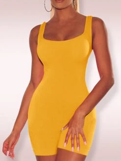 Women's Romper Backless Solid Color Crew Neck Active Home Street Skinny Sleeveless Green Blue Yellow S M L Spring 39 Women's Romper Backless Solid Color Crew Neck Active Home Street Skinny Sleeveless Green Blue Yellow S M L Spring -Cheap Plus Fit Dress Store bcgoyi1645092967460