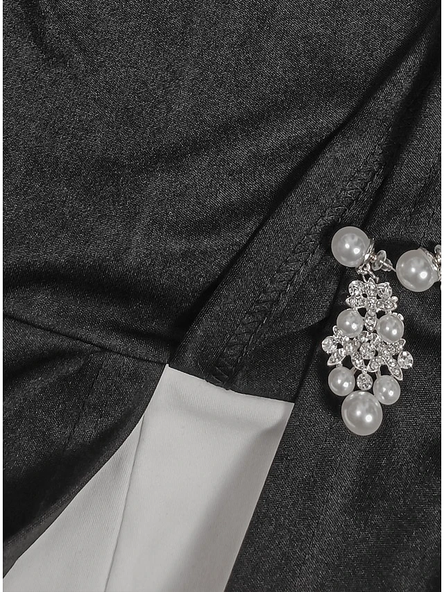 Women's Jumpsuit Solid Color V Neck Elegant Wedding Party Wide Leg Regular Fit Long Sleeve Black S M L All Seasons 5 Women's Jumpsuit Solid Color V Neck Elegant Wedding Party Wide Leg Regular Fit Long Sleeve Black S M L All Seasons - Image 5