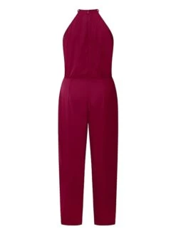 Women's Jumpsuit Lace Up Solid Color Crew Neck Elegant Daily Vacation Straight Regular Fit Sleeveless Wine S M L Spring -Cheap Plus Fit Dress Store bgxqnm1662458916404
