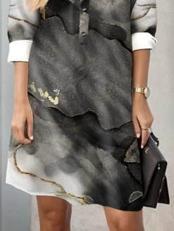 Women's Shirt Dress Casual Dress Cotton Linen Dress Midi Dress Polyester Fashion Casual Daily Outdoor Daily Vacation Shirt Collar Button Print 3/4 Length Sleeve Spring Fall Winter 2023 Loose Fit Gray 5 Women's Shirt Dress Casual Dress Cotton Linen Dress Midi Dress Polyester Fashion Casual Daily Outdoor Daily Vacation Shirt Collar Button Print 3/4 Length Sleeve Spring Fall Winter 2023 Loose Fit Gray -Cheap Plus Fit Dress Store bkbtnt1696734712326