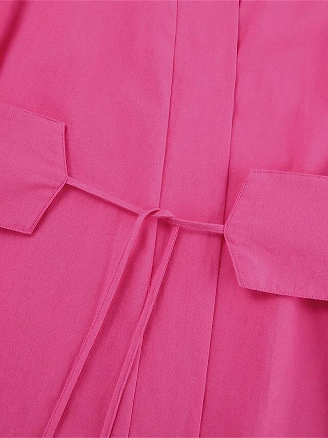 Women's Casual Dress Cotton Dress Wrap Dress Maxi Long Dress Cotton Fashion Basic Outdoor Daily Holiday V Neck Split Tie Belt Long Sleeve Fall Winter Autumn 2023 Loose Fit Navy Blue Green Rose Red 12 Women's Casual Dress Cotton Dress Wrap Dress Maxi Long Dress Cotton Fashion Basic Outdoor Daily Holiday V Neck Split Tie Belt Long Sleeve Fall Winter Autumn 2023 Loose Fit Navy Blue Green Rose Red - Image 12