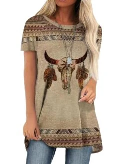 Women's T Shirt Tee Maroon Red Navy Blue Graphic Plaid Tribal Patchwork Print Short Sleeve Home Casual Daily Vintage Ethnic Round Neck Regular Fit Geometric -Cheap Plus Fit Dress Store brpywi1678880677777