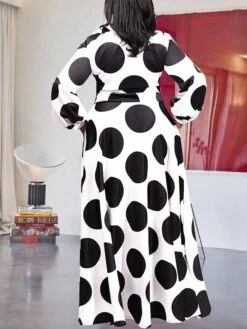 Women's Plus Size Work Dress Swing Dress Black Dress Fashion Long Dress Maxi Dress Lace Up Print High Neck Long Sleeve Polka Dot Loose Fit Black Spring Fall L XL XXL 3XL 4XL 5 Women's Plus Size Work Dress Swing Dress Black Dress Fashion Long Dress Maxi Dress Lace Up Print High Neck Long Sleeve Polka Dot Loose Fit Black Spring Fall L XL XXL 3XL 4XL -Cheap Plus Fit Dress Store btqwcl1694157761942
