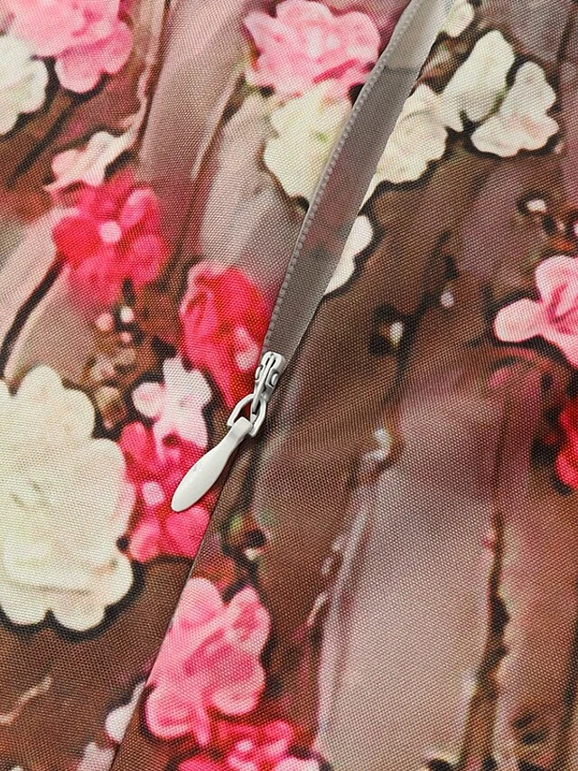 Women‘s Plus Size Curve Two Piece Dress Casual Dress Floral V Neck Maxi Dress Print Half Sleeve Fall Spring Dress Casual Daily Vacation Dress 6 Women‘s Plus Size Curve Two Piece Dress Casual Dress Floral V Neck Maxi Dress Print Half Sleeve Fall Spring Dress Casual Daily Vacation Dress - Image 6