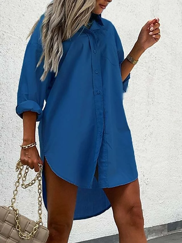 Women's Shirt Blouse Linen White Blue Khaki Plain Button Pocket Long Sleeve Casual Holiday Vacation Fashion Shirt Collar Regular Fit Spring &Fall 9 Women's Shirt Blouse Linen White Blue Khaki Plain Button Pocket Long Sleeve Casual Holiday Vacation Fashion Shirt Collar Regular Fit Spring &Fall - Image 9