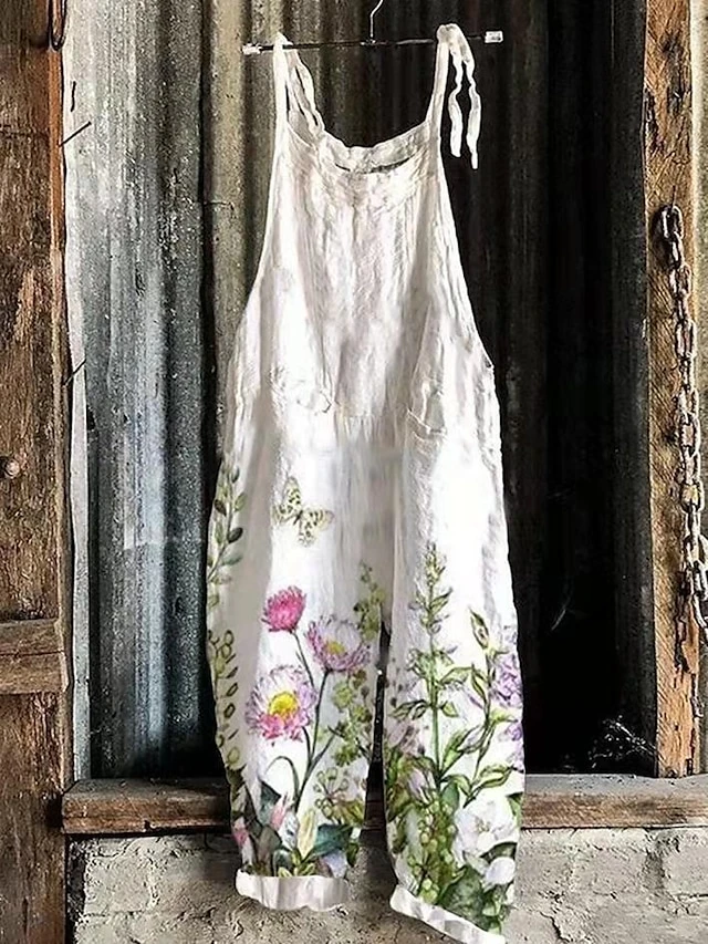 Women's Pants Trousers Jumpsuit Rompers Baggy Linen Flower 1 Flower 2 Flower 3 Mid Waist Casual Holiday Weekend Print Micro-elastic Full Length Comfort Flower / Floral S M L XL 2XL 1 Women's Pants Trousers Jumpsuit Rompers Baggy Linen Flower 1 Flower 2 Flower 3 Mid Waist Casual Holiday Weekend Print Micro-elastic Full Length Comfort Flower / Floral S M L XL 2XL