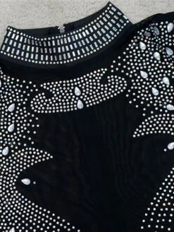 Women's Jumpsuit High Waist Tassel Solid Color Stand Collar Elegant Party Regular Fit Long Sleeve Green Blue Fuchsia S M L Winter -Cheap Plus Fit Dress Store cctdco1630481174980