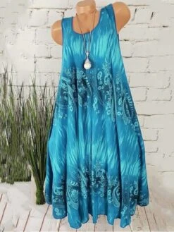 Women's Plus Size Curve Shift Dress Floral Round Neck Print Sleeveless Spring Summer Casual Short Mini Dress Casual Daily Dress 11 Women's Plus Size Curve Shift Dress Floral Round Neck Print Sleeveless Spring Summer Casual Short Mini Dress Casual Daily Dress -Cheap Plus Fit Dress Store cdtuvu1653647305448