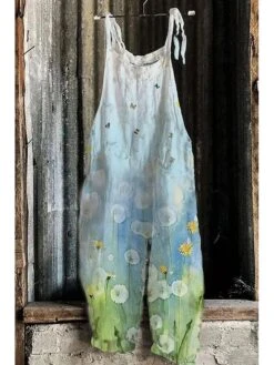 Women's Pants Trousers Jumpsuit Rompers Baggy Linen Flower 1 Flower 2 Flower 3 Mid Waist Casual Holiday Weekend Print Micro-elastic Full Length Comfort Flower / Floral S M L XL 2XL 13 Women's Pants Trousers Jumpsuit Rompers Baggy Linen Flower 1 Flower 2 Flower 3 Mid Waist Casual Holiday Weekend Print Micro-elastic Full Length Comfort Flower / Floral S M L XL 2XL -Cheap Plus Fit Dress Store cevgvy1660727132106