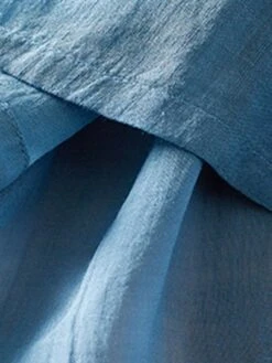 Women's Casual Dress Cotton Linen Dress Swing Dress Midi Dress Polyester Fashion Casual Outdoor Daily Vacation Crew Neck Pocket Print Half Sleeve Spring Fall Autumn 2023 Loose Fit Pink Blue Brown -Cheap Plus Fit Dress Store cjmoal1694418842388