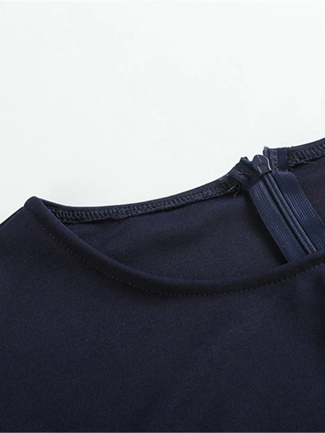 Women‘s Plus Size Curve Work Dress Floral Crew Neck Print 3/4 Length Sleeve Spring Fall Elegant Casual Midi Dress Formal Work Dress 10 Women‘s Plus Size Curve Work Dress Floral Crew Neck Print 3/4 Length Sleeve Spring Fall Elegant Casual Midi Dress Formal Work Dress - Image 10