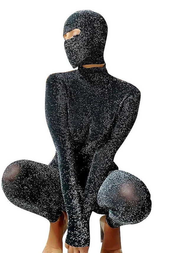 Women's Jumpsuit Backless Turtleneck Streetwear Street Regular Fit Long Sleeve Black S M L Fall 1 Women's Jumpsuit Backless Turtleneck Streetwear Street Regular Fit Long Sleeve Black S M L Fall