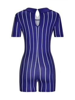 Women's Romper Baseball Workout Bodysuit Print Letter Shirt Collar Active Sport Daily Regular Fit Short Sleeve Black White Yellow XS S M Summer Fall Gym -Cheap Plus Fit Dress Store cvgkyd1690528582446