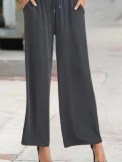 Women's Jumpsuit Solid Color V Neck Business Work Business Straight Regular Fit Long Sleeve Dark Gray S M L Fall 5 Women's Jumpsuit Solid Color V Neck Business Work Business Straight Regular Fit Long Sleeve Dark Gray S M L Fall -Cheap Plus Fit Dress Store cyguwf1661147827424