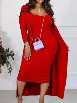 Women's Two Piece Dress Set Casual Dress Sheath Dress Outdoor Daily Fashion Streetwear Ruched Midi Dress U Neck Long Sleeve Plain Slim Black White Yellow Fall Winter S M L XL XXL 6 Women's Two Piece Dress Set Casual Dress Sheath Dress Outdoor Daily Fashion Streetwear Ruched Midi Dress U Neck Long Sleeve Plain Slim Black White Yellow Fall Winter S M L XL XXL -Cheap Plus Fit Dress Store czobmk1693295598955