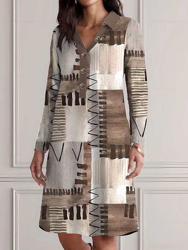 Women's Shirt Dress Casual Dress Cotton Linen Dress Midi Dress Polyester Fashion Casual Daily Outdoor Daily Vacation Shirt Collar Button Print 3/4 Length Sleeve Spring Fall Winter 2023 Loose Fit Blue 1 Women's Shirt Dress Casual Dress Cotton Linen Dress Midi Dress Polyester Fashion Casual Daily Outdoor Daily Vacation Shirt Collar Button Print 3/4 Length Sleeve Spring Fall Winter 2023 Loose Fit Blue