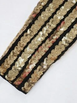 Women's Jumpsuit Sequin Solid Color Round Neck Active Party Daily Slim Long Sleeve Black S M L Fall -Cheap Plus Fit Dress Store dnkknd1697524618572