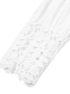 Women's Shirt Dress Casual Dress Cotton Linen Dress Mini Dress Lace Basic Classic Outdoor Daily Vacation Shirt Collar Lace Patchwork Long Sleeve Summer Spring Fall 2023 Loose Fit White Sky Blue Plain 13 Women's Shirt Dress Casual Dress Cotton Linen Dress Mini Dress Lace Basic Classic Outdoor Daily Vacation Shirt Collar Lace Patchwork Long Sleeve Summer Spring Fall 2023 Loose Fit White Sky Blue Plain -Cheap Plus Fit Dress Store dsmbpw1684138293973