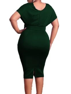Women‘s Plus Size Curve Easter Dress Work Dress Solid Color V Neck Short Sleeve Spring Dress Fall Work Formal Knee Length Dress Date Vacation Dress 19 Women‘s Plus Size Curve Easter Dress Work Dress Solid Color V Neck Short Sleeve Spring Dress Fall Work Formal Knee Length Dress Date Vacation Dress -Cheap Plus Fit Dress Store dspnlj1661334436452