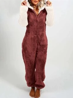 Women‘s Jumpsuit Patchwork Color Block Hooded Pink Fall Winter Streetwear Home Daily Loose Fit Long Sleeve Black White S M L 16 Women‘s Jumpsuit Patchwork Color Block Hooded Pink Fall Winter Streetwear Home Daily Loose Fit Long Sleeve Black White S M L -Cheap Plus Fit Dress Store dxmrjp1693213481712