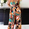 Women's Jumpsuits Casual Summer Backless Pocket Color Block Strapless Streetwear Street Daily Regular Fit Sleeveless Rainbow S M L