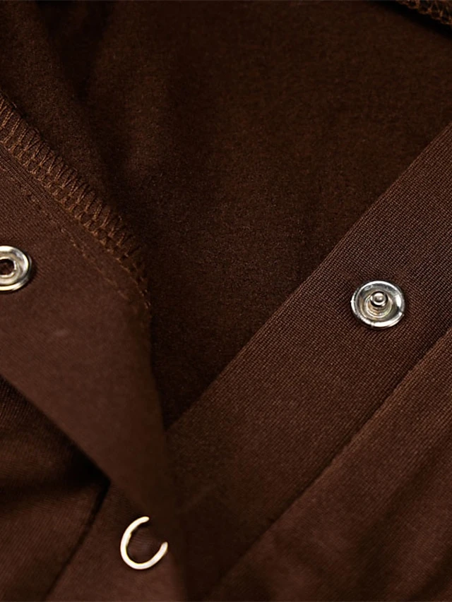 Women's Bodysuit Button Solid Color Shirt Collar Streetwear Home Street Regular Fit Long Sleeve Black Brown White S M L Spring Cold Weather 15 Women's Bodysuit Button Solid Color Shirt Collar Streetwear Home Street Regular Fit Long Sleeve Black Brown White S M L Spring Cold Weather - Image 15