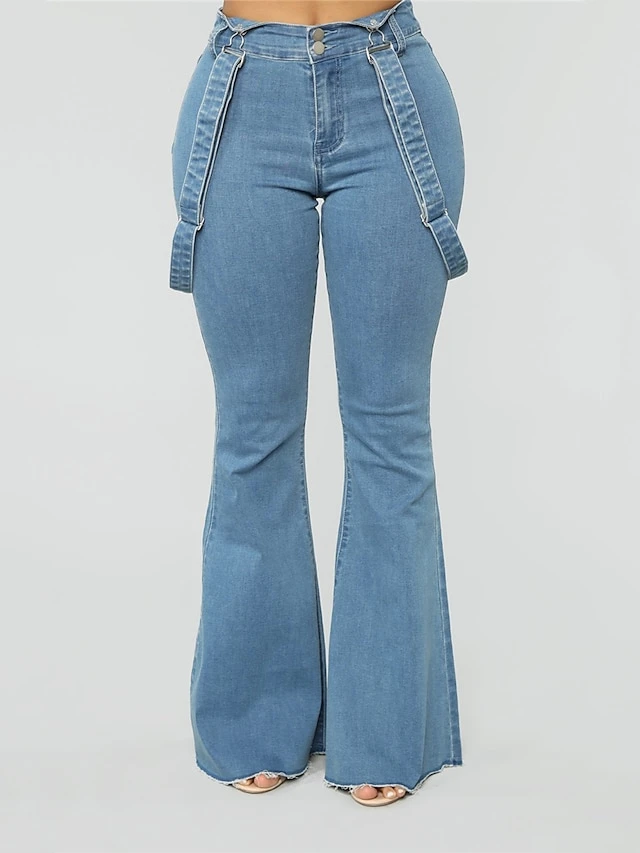 Women's Overall Button Pocket Solid Color Square Neck Streetwear Daily Vacation Regular Fit Sleeveless Black White Light Blue S M L Fall 3 Women's Overall Button Pocket Solid Color Square Neck Streetwear Daily Vacation Regular Fit Sleeveless Black White Light Blue S M L Fall - Image 3