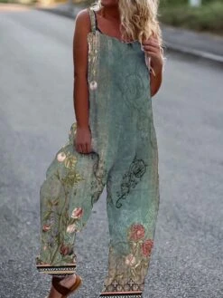 Women's Overall Print Floral Square Neck Casual Daily Vacation Harem Loose Fit Sleeveless White Yellow Light Green S M L Summer 17 Women's Overall Print Floral Square Neck Casual Daily Vacation Harem Loose Fit Sleeveless White Yellow Light Green S M L Summer -Cheap Plus Fit Dress Store egfpot1685080686483