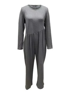 Women's Jumpsuit Pocket High Waist Solid Color Crew Neck Streetwear Street Daily Regular Fit Long Sleeve Black Yellow Red S M L Fall -Cheap Plus Fit Dress Store ehkthe1692269100586