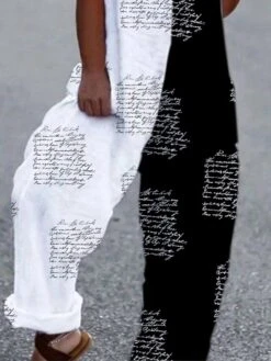 Women's Jumpsuits Casual Summer Overall Button Pocket Letter U Neck Holiday Daily Vacation Straight Regular Fit Sleeveless Sleeveless White S M L 5 Women's Jumpsuits Casual Summer Overall Button Pocket Letter U Neck Holiday Daily Vacation Straight Regular Fit Sleeveless Sleeveless White S M L -Cheap Plus Fit Dress Store eintoa1678875550753