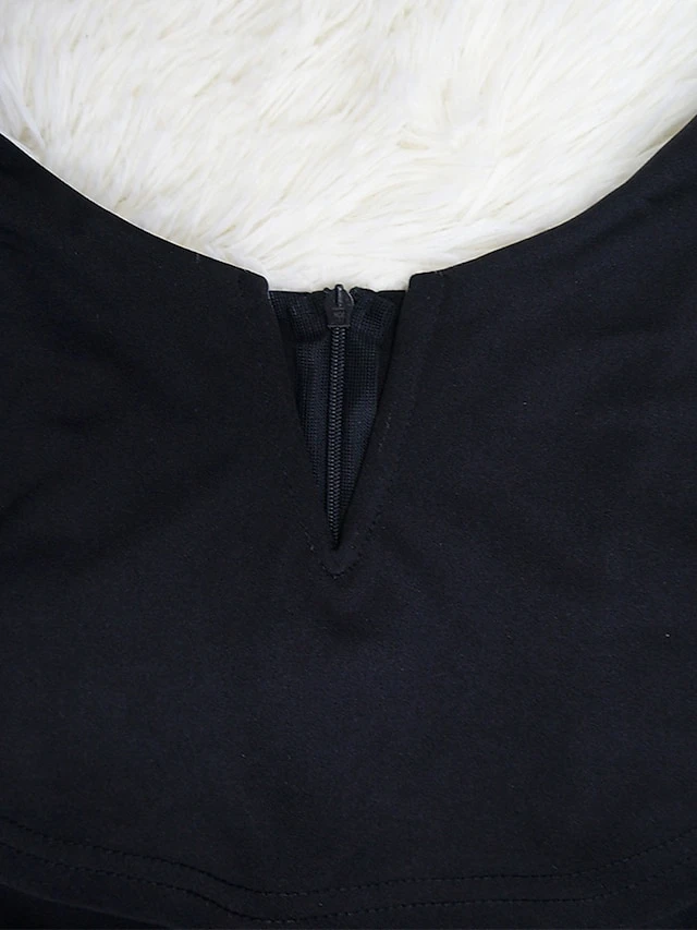 Women's Jumpsuit Ruffle High Waist Solid Color Off Shoulder Elegant Wedding Party Regular Fit Short Sleeve Black Red Blue S M L Fall 11 Women's Jumpsuit Ruffle High Waist Solid Color Off Shoulder Elegant Wedding Party Regular Fit Short Sleeve Black Red Blue S M L Fall - Image 11