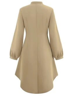 Women's Shirt Dress Casual Dress Mini Dress Outdoor Daily Date Polyester Fashion Modern V Neck Ruched Button Long Sleeve Fall Winter 2023 Loose Fit ArmyGreen Orange Apricot Pure Color S M L XL 30 Women's Shirt Dress Casual Dress Mini Dress Outdoor Daily Date Polyester Fashion Modern V Neck Ruched Button Long Sleeve Fall Winter 2023 Loose Fit ArmyGreen Orange Apricot Pure Color S M L XL -Cheap Plus Fit Dress Store ekjpln1695644880892