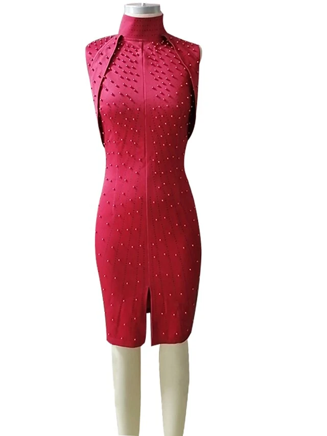 Women‘s Plus Size Curve Party Dress Solid Color Turtleneck Sequins Sleeveless Spring Fall Sequins Prom Dress Maxi Long Dress Party Dress Sheath Dress Split 11 Women‘s Plus Size Curve Party Dress Solid Color Turtleneck Sequins Sleeveless Spring Fall Sequins Prom Dress Maxi Long Dress Party Dress Sheath Dress Split - Image 11