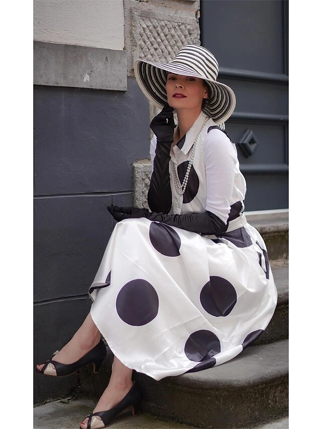 Women's Shirt Dress Casual Dress Swing Dress Maxi Long Dress Outdoor Office Daily Satin Fashion Modern Shirt Collar Button Pocket Sleeveless Summer Spring 2023 Regular Fit Black White Green Polka Dot 16 Women's Shirt Dress Casual Dress Swing Dress Maxi Long Dress Outdoor Office Daily Satin Fashion Modern Shirt Collar Button Pocket Sleeveless Summer Spring 2023 Regular Fit Black White Green Polka Dot - Image 16