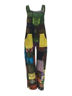 Women's Overall Patchwork Pocket Color Block V Neck Active Street Daily Regular Fit Sleeveless Blue Purple Green S M L Summer 34 Women's Overall Patchwork Pocket Color Block V Neck Active Street Daily Regular Fit Sleeveless Blue Purple Green S M L Summer -Cheap Plus Fit Dress Store ekwaoe1695368138888