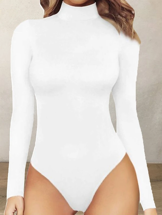 Women's Bodysuit Print Leopard Stand Collar Streetwear Street Daily Regular Fit Long Sleeve Picture Color 1 Picture Color 2 Picture Color 3 S M L Fall 2 Women's Bodysuit Print Leopard Stand Collar Streetwear Street Daily Regular Fit Long Sleeve Picture Color 1 Picture Color 2 Picture Color 3 S M L Fall - Image 2