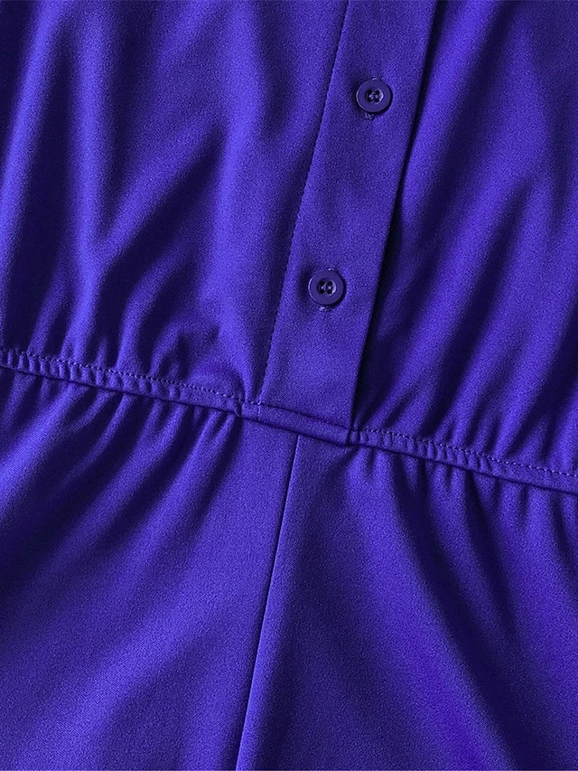 Women's Jumpsuit Lace Up Pocket Solid Color Stand Collar Streetwear Xmas Street Christmas Daily Regular Fit Long Sleeve Black Wine Red S M L Fall 20 Women's Jumpsuit Lace Up Pocket Solid Color Stand Collar Streetwear Xmas Street Christmas Daily Regular Fit Long Sleeve Black Wine Red S M L Fall - Image 20