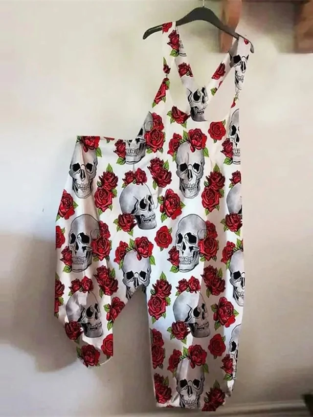 Women's Jumpsuit Print Animal Square Neck Streetwear Street Daily Regular Fit Sleeveless Green Purple Yellow S M L Spring 5 Women's Jumpsuit Print Animal Square Neck Streetwear Street Daily Regular Fit Sleeveless Green Purple Yellow S M L Spring - Image 5