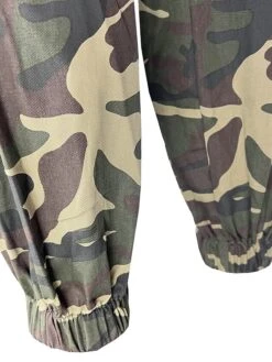 Women's Jumpsuit Pocket Print Camo / Camouflage Square Neck Streetwear Street Daily Regular Fit Sleeveless Army Green S M L Fall -Cheap Plus Fit Dress Store fbhaem1695368259512