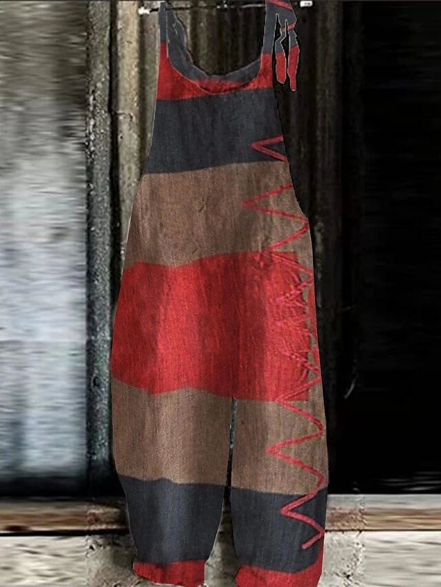 One Piece Jumpsuits For Women Print Striped Crew Neck Holiday Daily Going Out Straight Loose Fit Strap Yellow Pink Red S M L Summer 1 One Piece Jumpsuits For Women Print Striped Crew Neck Holiday Daily Going Out Straight Loose Fit Strap Yellow Pink Red S M L Summer